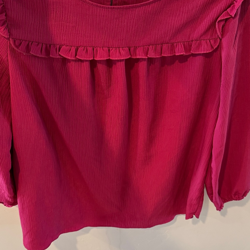 Juicy Couture Fuchsia Ruffle Blouse - Picture 8 of 8